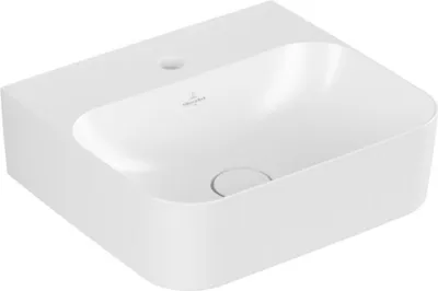 Immagine prodotto di Villeroy & Boch Finion lave-mains, sans trop-plein, 1 trou pour robinet, 430x390mm, 436443RW, 436443RW