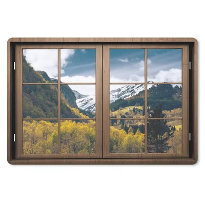Produktbild von MuchoWow® Mauspad Mousepad Aussicht - Schnee - Berg 27x18 cm - Mousepads - Maus Mat - Pad - Mausunterlage - Büroartikel - Desk Matten