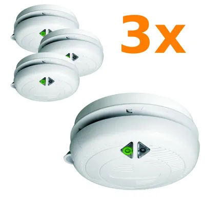 Produktbild von 3 Rauchmelder Elro RM230 Feuermelder für frühzeitige Raucherkennung weiss