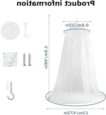 Großes Hängendes Moskitonetz für Doppel- und Einzelbetten - Ideal für Zuhause, Reisen und Aktivitäten im Freien - 60 x 250 x