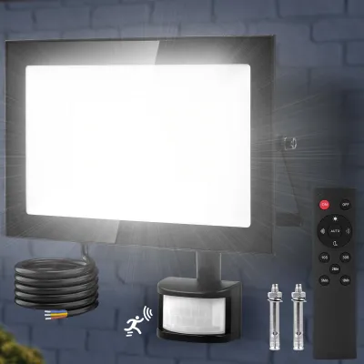 LED-Flutlicht 150 W, 15000 lm, kaltweiß, mit Bewegungsmelder, IP66
