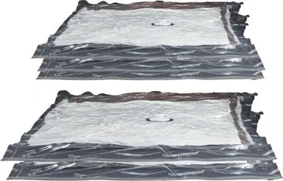 Image de COMPACTOR - Lot 5 sacs rangement sous vide Aspispace M+L - 80 x  x H.100 CM - Transparent