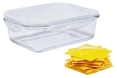 Productafbeelding van Omgoods - Borosilicaat Glazen Kaasdoos met Deksel