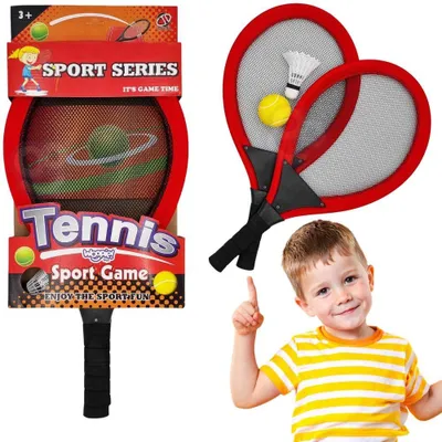 Produktbild von Woopie – Großes Tennis- und Badmintonschlägerset für Kinder + Federball