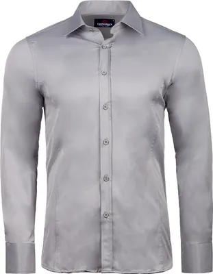 Produktbild von C&B Herren Hemd CH166 Grey - Regular Fit - Langarm S
