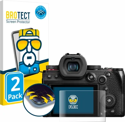 Produktbild von 2x BROTECT Fullscreen Schutzfolie für Panasonic Lumix DC-G9 II Displayschutz Folie Fullcover Klar Transparent