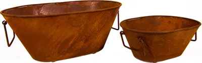 Produktbild von Edelrost Pflanztrog 2-er Set