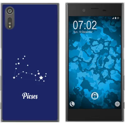 Produktbild von PhoneNatic Case kompatibel mit Sony Xperia XZs Silikon-Hülle SternzeichenPisces M1