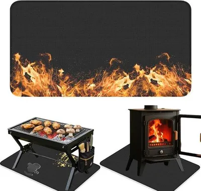 Produktbild von Famanu Grillmat hitzebeständig - doppelseitig - 1 mm x 127 cm x 97 cm - für Grillroste und mehr