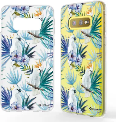 Image de NALIA Housse de téléphone portable pour Samsung Galaxy S10e, Slim Silikon Motiv Case Cover Protection Cacadus