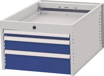 Produktbild von Schubladenschrank H358xB541xT736mm 3Schubl.lichtgrau/signalblau