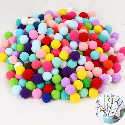 Imagen del producto de Pequeñas bolas de fieltro de 10 mm, 500 unidades, de colores variados, para manualidades