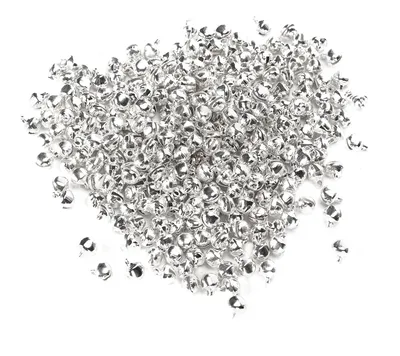 Image de Petites cloches - 300 pièces en fer - Idéales pour les bracelets, les chaînes de pieds, les colliers et les porte-clés - Argenté