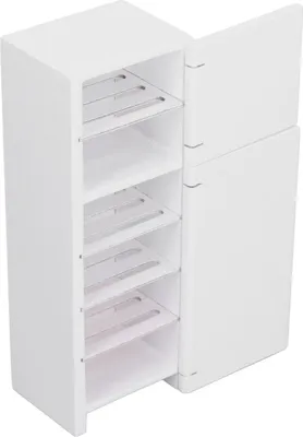 Obrázek produktu pro miniaturní nábytek do domečku pro panenky 1:12, bílá dřevěná lednička pro dekoraci