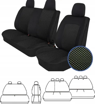 Zdjęcie produktu dla Pokrowce Samochodowe  Renault Trafic, Opel Vivaro 01-14 (9 Os.)