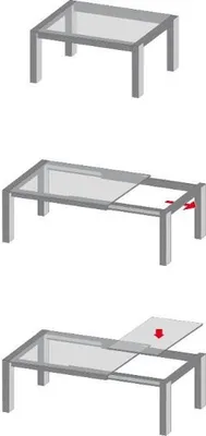 Produktbild von Ausziehtischführung FRONTSLIDE, ohne Bremse, Einbaulänge 1000 mm, Tragkraft 90kg