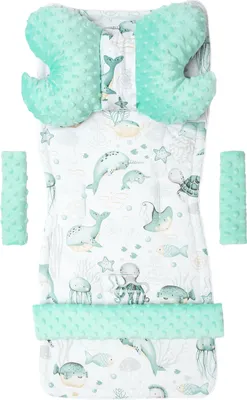 Produktbild von Sitzauflage Kinderwagen, Sitzeinglage, Spielbogen, Baumwolle, Ozean