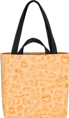 Produktbild von VOID Kaffee Muster Gelb Tasche 33x33x14cm,15l Einkaufs-Beutel Shopper Einkaufs-Tasche Bag