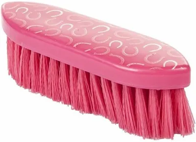 Productafbeelding van Wortelborstel Paard - Hoefijzer Borstel - Vacht Verzorging - Waterdicht Duurzaam - 22 x 17 cm - Roze