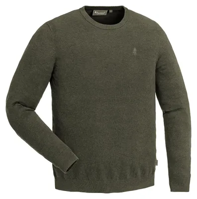 Productafbeelding van Värnamo Crewneck gebreide trui voor heren (groen melange), maat XL