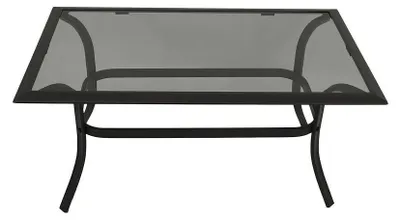 Produktbild von Beistelltisch 102 x 48 x 61 cm Stahl Aluminium Glas Schwarz