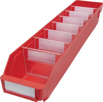 Produktbild von Regalkasten L600 x B120 x H95 mm rot PP - 520601