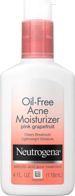 Produktbild von Neutrogena Oil-Free Akne Feuchtigkeitslotion für Akne-prone Haut mit Salicylsäure und rosa Grapefruit-Extrakt, 118ml