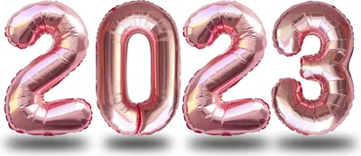Produktbild von Oblique Unique Folien Luftballon Zahl 2023 Silvester Neujahr Party Deko Ballons Zahlenballons - roségold