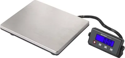 Produktbild von VOLTCRAFT PLS-220S Plattformwaage Wägebereich (max.) 200 kg Ablesbarkeit 50 g batteriebetrieben, netzbetrieben Edelstah