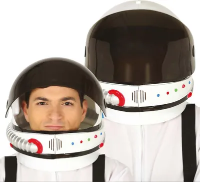 Produktbild von Pilot Helm Astronaut Helm Raumfahrer Karneval Zubehör Kostüm Accessoire, Farbe: Weiß