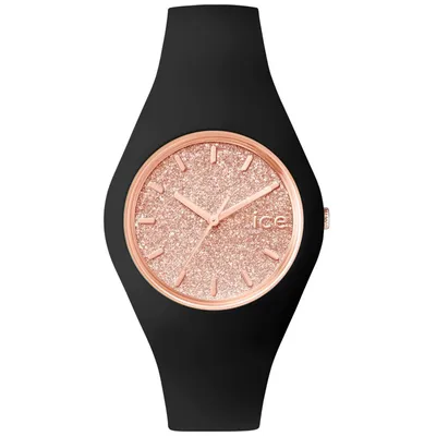 Image de ICE Watch ICE Glitter Montre étanche Couleur:Noir Rose-Or, Taille:Unie