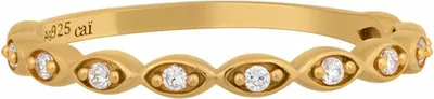 Produktbild von cai Ring 925/- Sterling Silber vergoldet Zirkonia Stacking
