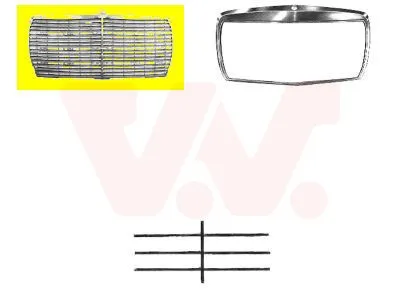 Produktbild von VAN WEZEL 3010510 Kühlergrill Frontgrill passend für MERCEDES-BENZ Stufenheck (W123)