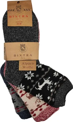 Produktbild von 3 Paar Damen Alpaka Socken Wollsocken Wintersocken, Mix10/39-42