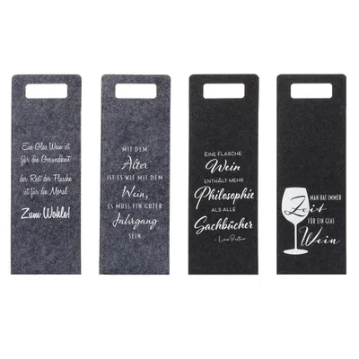 Produktbild von 4 x Flaschentaschen aus Filz ca. 41 x 15 cm