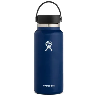 Produktbild von Hydro Flask 32oz Wide Mouth, 946 ml, Tägliche Nutzung, Navy, Edelstahl, Cobalt, Erwachsener