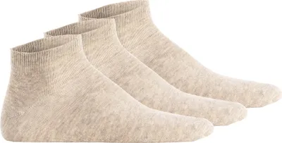 Produktbild von Hudson Uni Sneakersocken, 3er Pack - Simply, kurze Socken, einfarbig Beige meliert 43-46