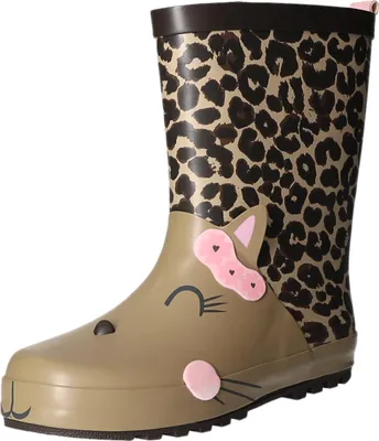 Produktbild von Sneakers Kinder-Gummistiefel Leopard-Braun-Schwarz, Farbe:braun, EU Größe:22