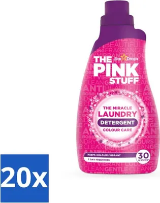 Produktbild von The Pink Stuff - Waschgel - Buntwäsche - Waschmittel - 30 Wäschen - 960ml - Vorteilspack - 20 Stücke