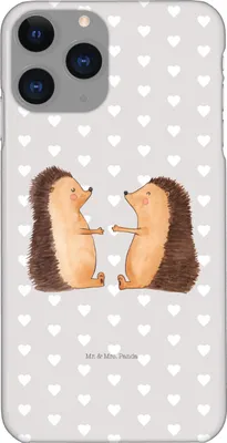 Produktbild von Mr. & Mrs. Panda Iphone 11 Pro Handyhülle Igel Liebe - Grau Pastell - Geschenk, Freundin, Hochzeit, Premium Kunststoff, Handy Case, Hochzeitstag