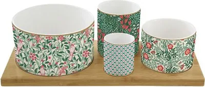 Image de Set Apéritif Floral Easy Life Design Floral, Bambou Naturel, Service élégant - Easy Life