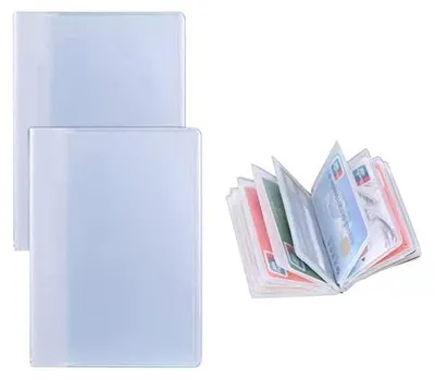 Zdjęcie produktu dla Etui na karty kredytowe i dowody osobiste (2 sztuki, 6 stron, z przegródkami na 6 i 12 kart)