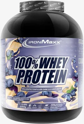 Produktbild von IronMaxx 100% Whey Protein - 2350g-Dose Blaubeere-Käsekuchen