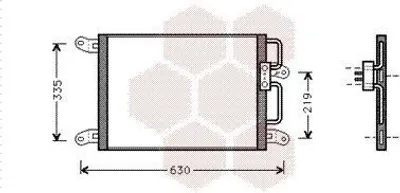Produktbild von VAN WEZEL 17005203 Kondensator Klimaanlage Klimakondensator für FIAT MAREA Weekend (185)