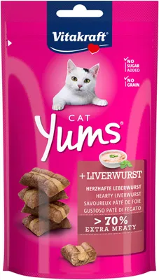 Imagen del producto de Vitakraft Cat Yums, golosinas para gatos, snack suave para gatos, 40g