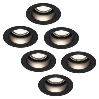 Produktbild von hoftronic LED Einbaustrahler 4W 345lm 6500K GU10 Dimmbar Schwarz IP65