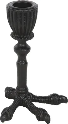 Produktbild von Schwarze Rabenklaue als Gothic Kerzenhalter für Spitzkerzen 12,5 cm