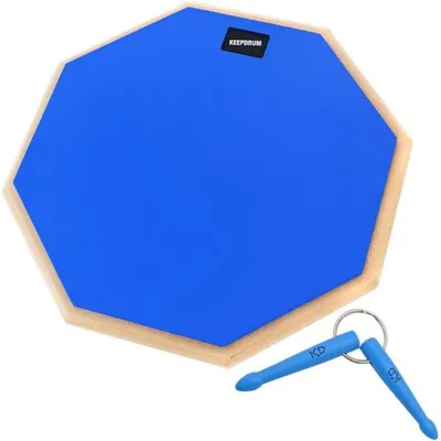 Produktbild von keepdrum DP-BL12 Blau Übungspad 12 mit Schlüsselanhänger Blau