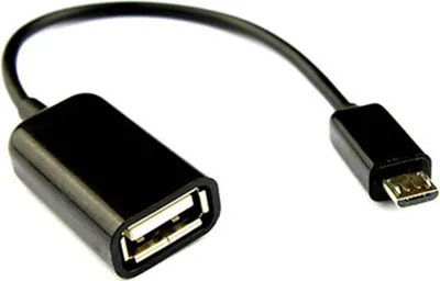 Productafbeelding van USB naar Micro-USB kabel - Ingebouwde OTG-adapter - Zwart