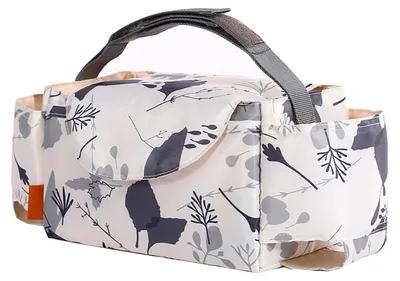 Produktbild von Multifunktionale Universal-Organizer-Tasche für Kinderwagen, wasserdicht, großes Fassungsvermögen, Windel mit Getränkehaltern, geteilte Fächer für Mil